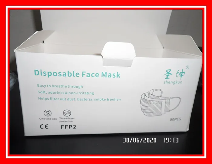 Maschera filtro antiparticolato «Disposable face mask» — foto 2 dell'alert INFO/00104/20