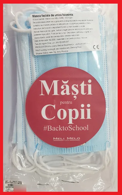 Maschera filtro particella «Disposable protective mask for children» — foto 3 dell'alert INFO/00147/20