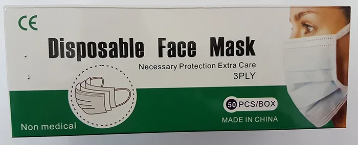 Maschera filtro particella «Disposable Protective Mask» — foto 1 dell'alert INFO/00164/20