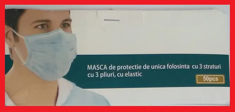 Maschera filtro particella «Disposable protective mask with 3 layers with 3 folds, with elastic» — foto 4 dell'alert INFO/00146/20