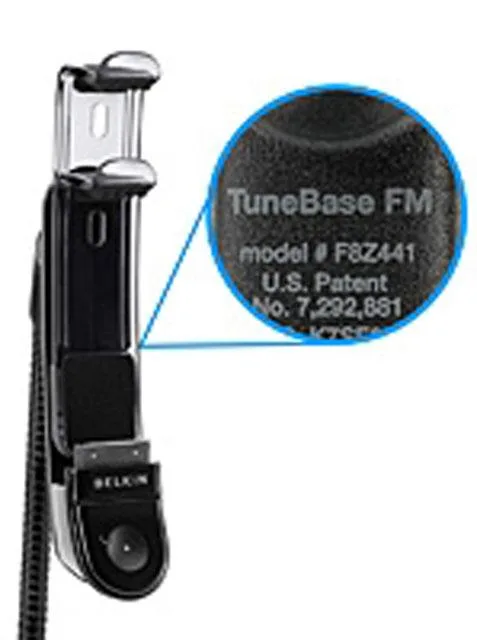 Dispositivo mani libere per lettori musicali personali – Tunebase Direct con mani libere, Tunebase FM con mani libere e Tunebase FM con scansione chiara — foto 2 dell'alert 1651/09