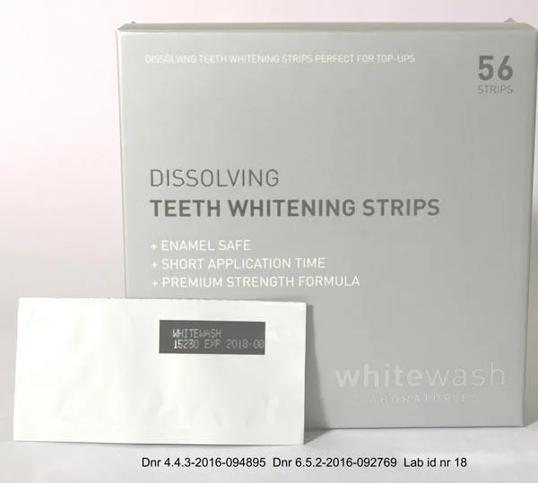 Strisce di sbiancamento dei denti «Dissolving Teeth Whitening Strips» — foto 1 dell'alert A12/1029/17
