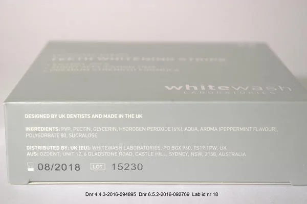 Strisce di sbiancamento dei denti «Dissolving Teeth Whitening Strips» — foto 2 dell'alert A12/1029/17