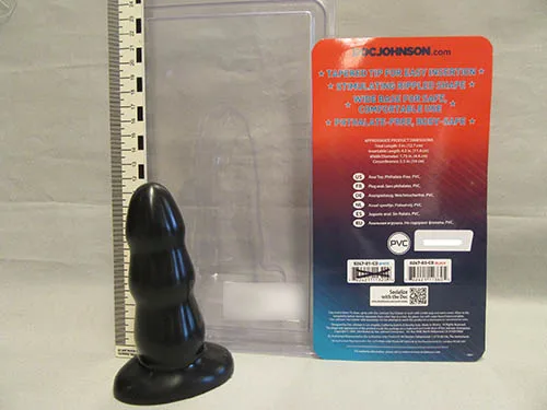 Giocattolo del sesso «Doc Johnson Tripple Ripple Butt Plug Black Medium» — foto 2 dell'alert A12/02672/23