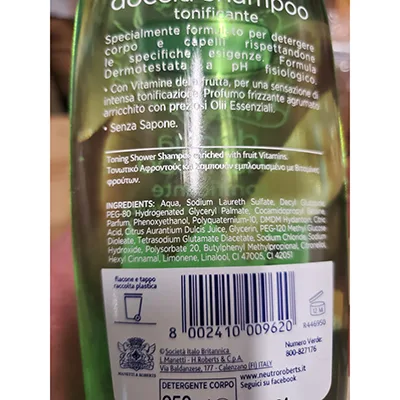 Lavaggio dei capelli e del corpo «Doccia Shampoo tonificante con vitamine della frutta» — foto 2 dell'alert A12/00526/24