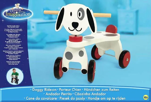 Giocattolo da corsa in legno «Doggy Ride-on» (ToysRus, Universe of imagination)