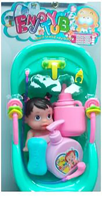 Bambola in plastica con accessori «Doll» (ENJOY TUB)