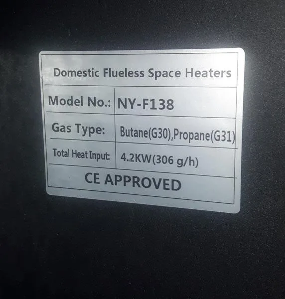 Riscaldatore a gas portatile «Domestic flueless space heaters» — foto 2 dell'alert A12/1377/19