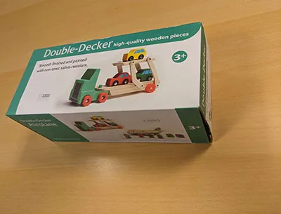 Auto giocattolo in legno «Double Decker»