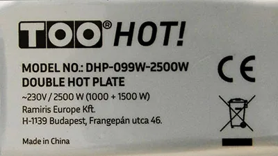 Piastra calda «DOUBLE HOT PLATE / ELEKTROMOS DUPLA FŐZŐLAP» — foto 5 dell'alert A12/01710/22