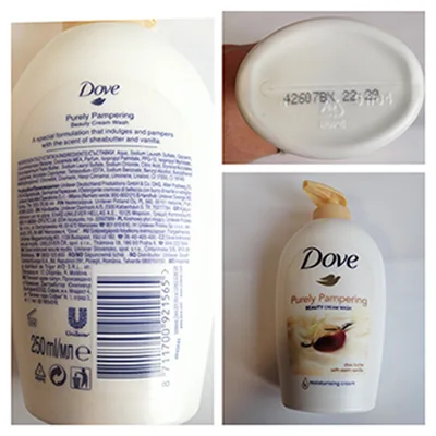 Sapone liquido «Dove purely pampering beauty cream wash» — foto 1 dell'alert A12/01178/23
