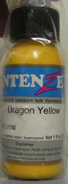 Inchiostro del tatuaggio & #13; & #13; «Dragon Yellow» — foto 2 dell'alert A12/1359/12