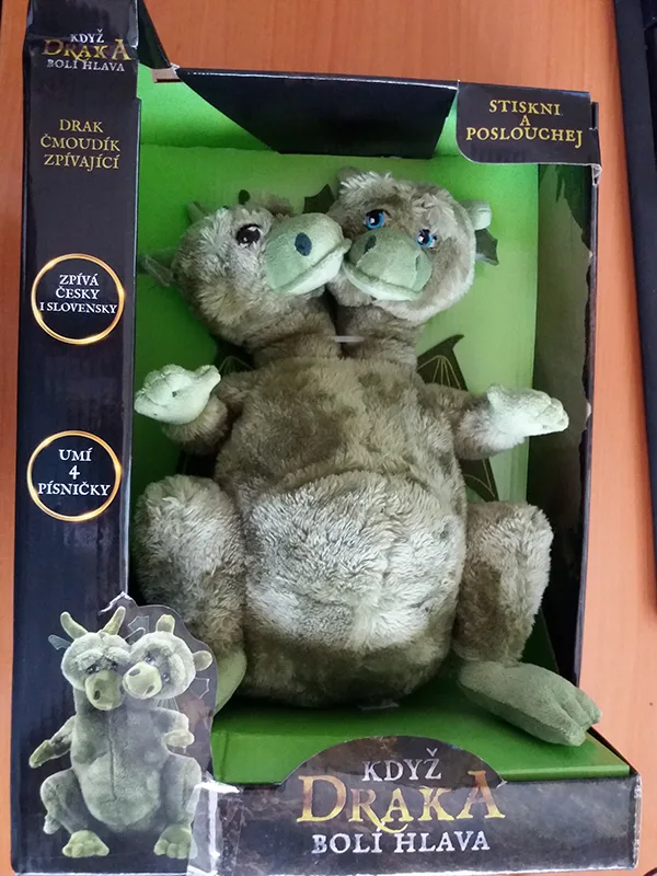 Giocattolo morbido riempito «Drak Čmoudík zpívající» (Teddies)