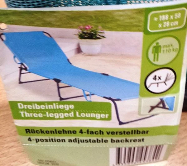Sedie a sdraio «Dreibeinliege - Three-legged Lounger» — foto 1 dell'alert A12/0979/17