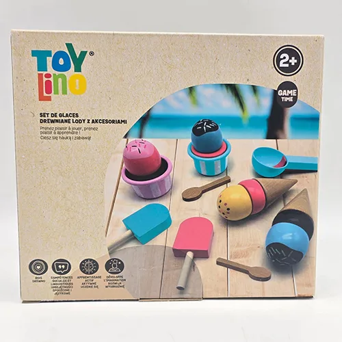 Set di giocattoli in legno «Drewniane lody z akcesoriami» (TOYLINO)