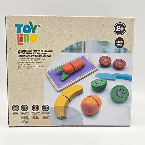 Set di giocattoli in legno «Drewniane owoce i warzywa» (TOYLINO)