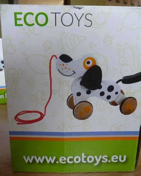 Giocattolo pull-along «Drewniany piesek na sznurku» (ECOTOYS)