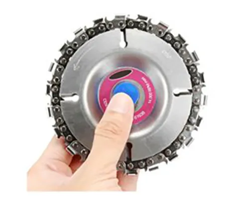 Lama circolare della sega «Drillpro-4-Inch-Grinder-Chain-Disc-22mm-Arbor-22-Tooth-Wood-Carving-Disc-For-115125mm-An…» (Drillpro)