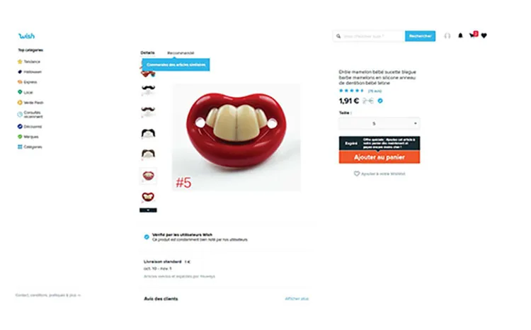 Succhietto per bambini «Drôle mamelon bébé sucette blague barbe mamelons en silicone anneau de dentition bébé té…» — foto 2 dell'alert A12/01648/21