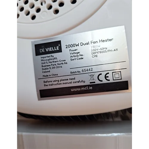 Riscaldatore del ventilatore «Dual Fan Heater» — foto 3 dell'alert SR/03353/25