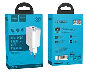 Unità di alimentazione USB «Dual Port Charger Fast Charging» (Hoco)