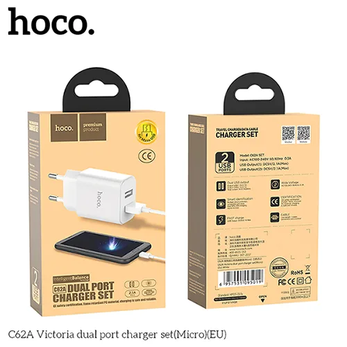 Unità di alimentazione USB «Dual Port Charger Set» (hoco.)