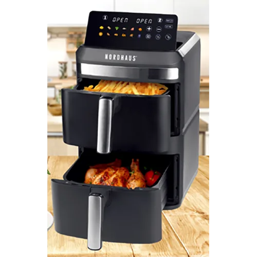 Friggitrice ad aria «DUAL STACK 12L (6L+6L)» (NORDHAUS)