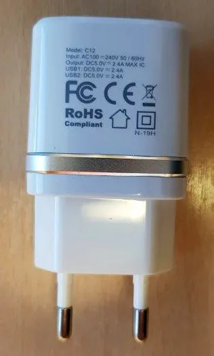 Caricabatterie USB «Dual USB charger» — foto 3 dell'alert A12/00753/20