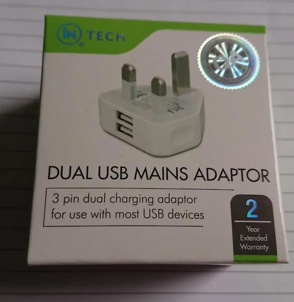 Adattatore di rete USB «Dual USB Mains Adaptor» — foto 1 dell'alert A12/0902/19
