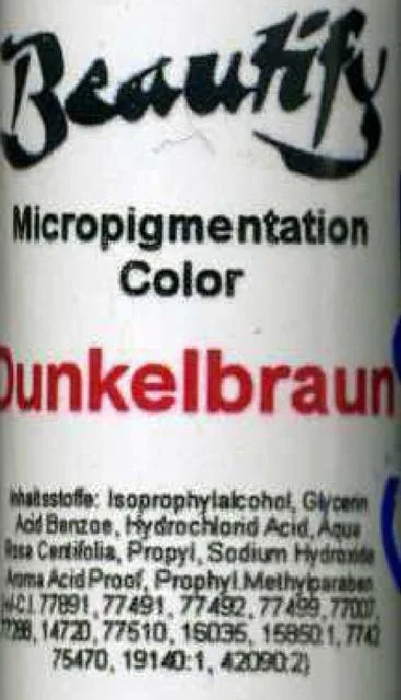 Inchiostro del tatuaggio &amp; #13; &amp; #13; &amp; #13; &amp; #13; «Dunkelbraun marrone scuro (dark brown)» — foto 3 dell'alert A12/1777/12