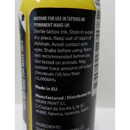 Inchiostro per tatuaggi «Dynamic Highlighter Yellow Premium Tattoo Ink.» — foto 2 dell'alert SR/02713/26