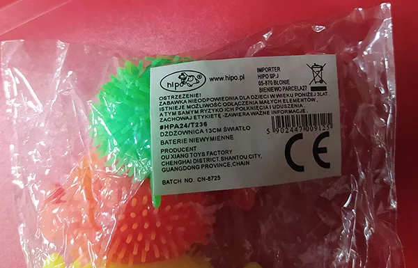 Giocattolo di plastica «Dzdzownica 13 cm swiatlo» — foto 2 dell'alert A12/01187/21