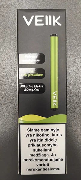 Sigaretta elettronica «E-cigarette „VEIIK Lemon Citron“, 1,5 ml, 20 mg/ml» — foto 1 dell'alert A12/01436/21