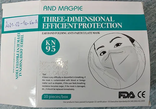 Maschera filtro particella «Ear brand folding anti particulate Mask» (AND MAGPIE)