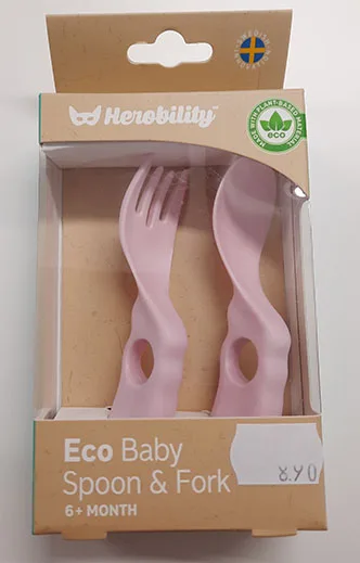 Set di posate per bambini «Eco Baby Spoon and Fork» (Herobility)