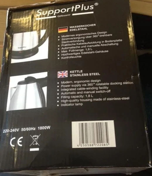Bollitore elettrico «Edelstahl Wasserkocher - Stainless Steel Kettle» — foto 4 dell'alert A12/0757/16
