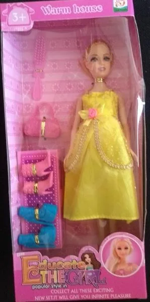 Bambola in plastica con accessori «Educate the girl» (GUI YUAN)