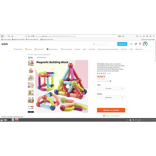 Giocattolo magnetico «Educational magnetics sticks» (STEM)