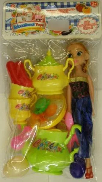 Bambola in plastica con accessori «Educational Toys» (Zd)