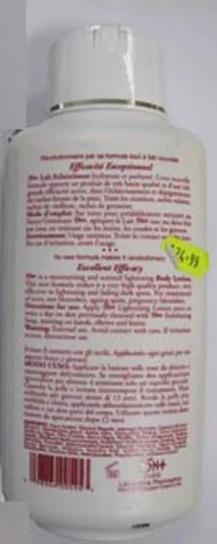 Prodotto per l'alleggerimento della pelle «Efficacité Exceptionnel - Lait corporel Eclaircissant Intense» (55 H+ Paris)