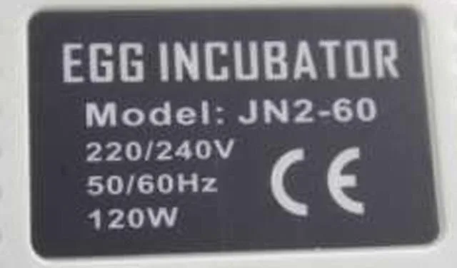 Incubatrice di uova «Egg Incubator» — foto 3 dell'alert A12/0681/14
