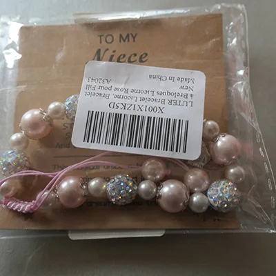 Braccialetto «Einhorn Armband, rosa Einhorn Charm Armband für Mädchen Niedliches Verstellbares Einhorn…» — foto 2 dell'alert A12/03173/24