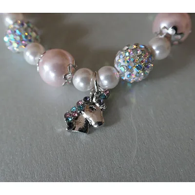 Braccialetto «Einhorn Armband, rosa Einhorn Charm Armband für Mädchen Niedliches Verstellbares Einhorn…» — foto 4 dell'alert A12/03173/24