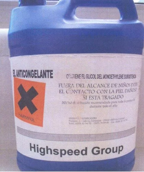 Antigelo «El Anticongelante ('Antifreeze product')» — foto 1 dell'alert A12/0688/17