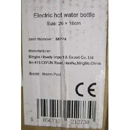 Bottiglia di acqua calda «Electric Hot Water Bottle» — foto 4 dell'alert SR/02638/26