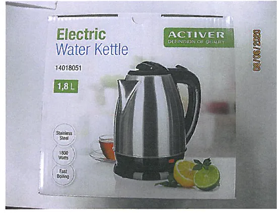 Bollitore elettrico «Electric Water Kettle» — foto 1 dell'alert A11/00067/21