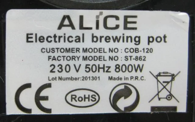 Caffettiera elettrica «Electrical brewing pot» — foto 1 dell'alert A12/1087/14