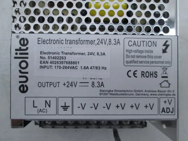 Comando elettronico per modulo LED «Electronic transformer 24V 8,3A» (eurolite)
