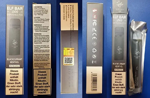 Sigaretta elettronica usa e getta «ELF BAR 1500, DISPOSABLE POD» — foto 2 dell'alert A12/00105/23