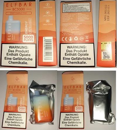 Sigaretta elettronica usa e getta «ELF BAR BC5000 Disposable Pod, 2% nicotine» (Elf bar)
